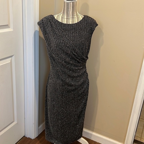 Connected Apparel Black Sparkly Sleeveless Dress Size 12 - Picture 1 of 5